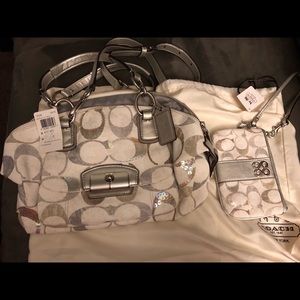 Matching Coach purse and clutch wallet